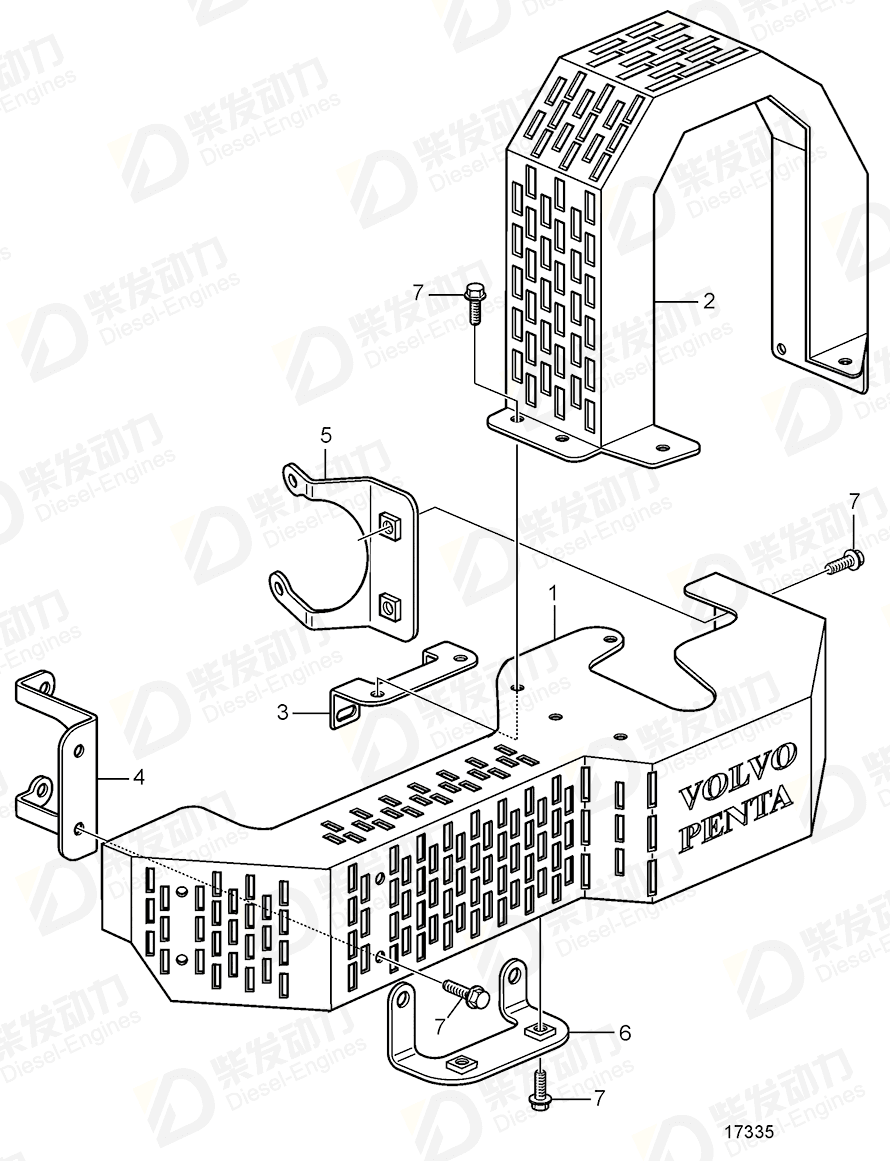 VOLVO Bracket 3826800 Drawing